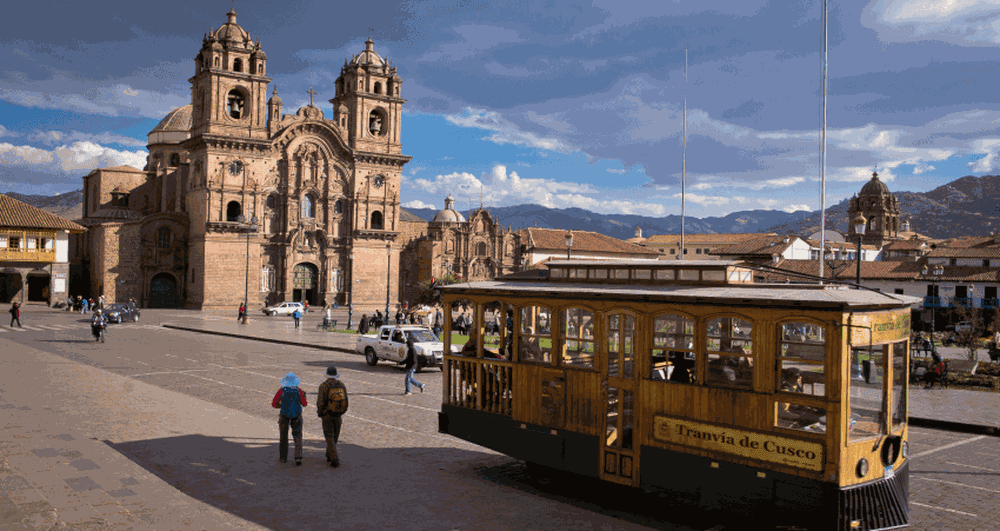 Die Plaza de Armas von Cusco.