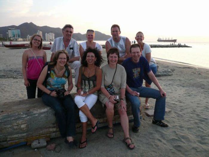 perfekt abgepasst: Sonnenuntergang am Muelle