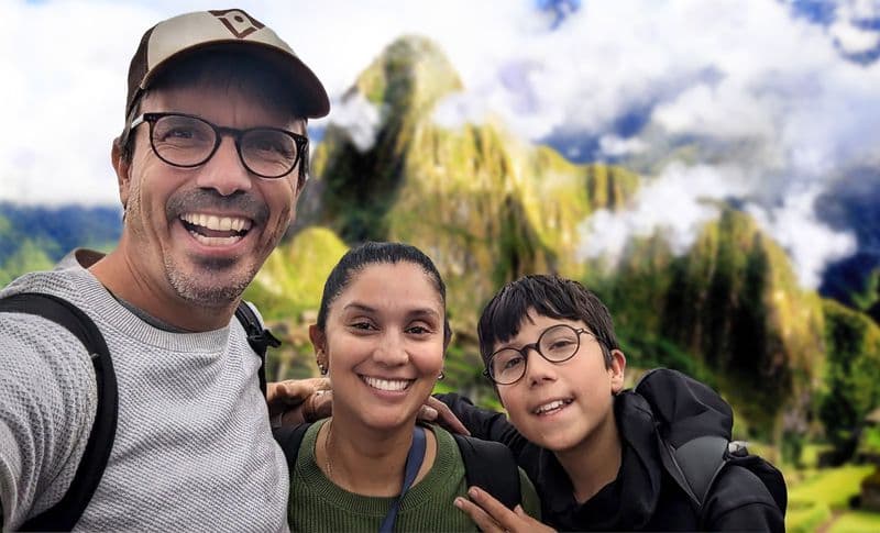Andre mit Familie in Peru