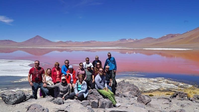 Mit der farbigen Laguna Colora